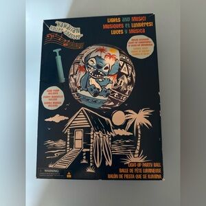 Disney Stitch Hawaiian Roller Coaster Lights and Music Beach Ball with Pump